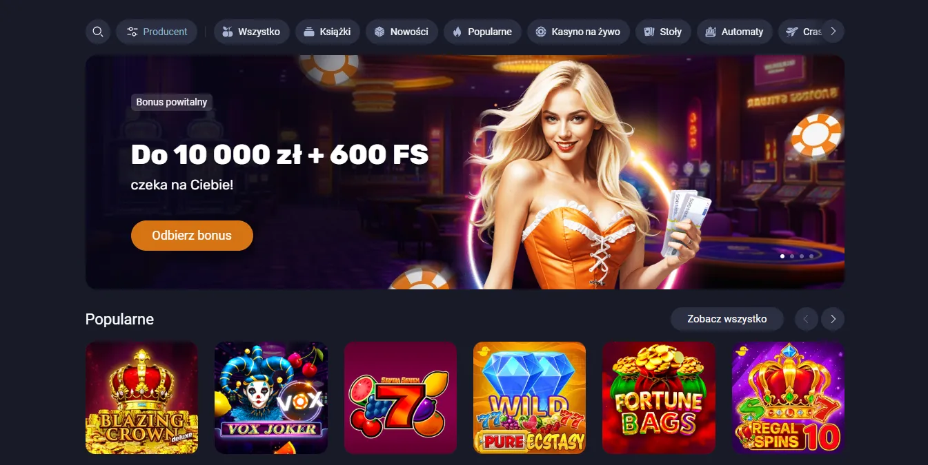 Pozytywne aspekty Vox Casino app